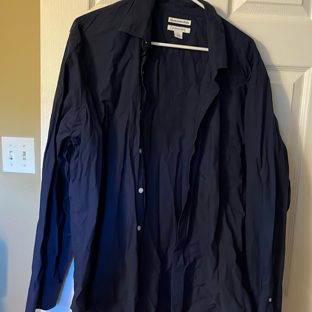 Blue button down